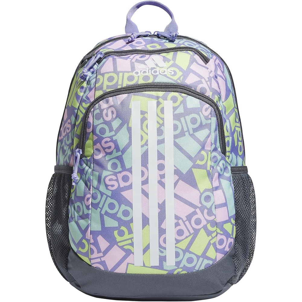 image:imageadidas Creator School Backpack 21L Padded Laptop Sleeve Durable Build RightSized For Kids Carries Comfortably Spills Wipe Away School Gym amp Travel ReadyAdi Multi Collage Light PurpleOnix GreyWhite2