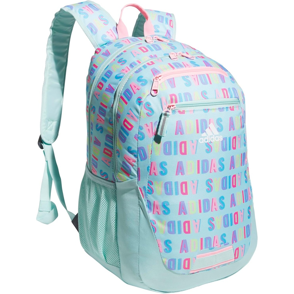 image:imageadidas Foundation Backpack 38LHall Pass Semi Flash AquaPink Spark