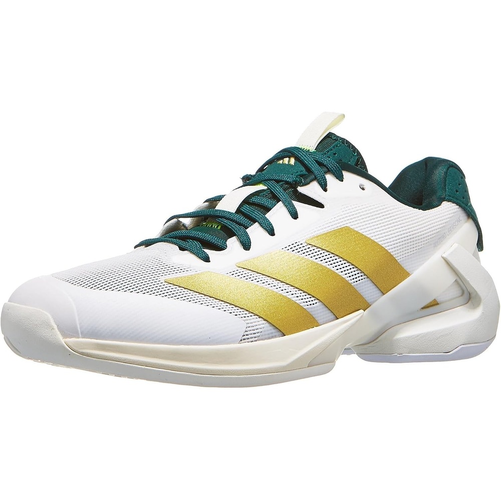 image:imageadidas Mens Adizero Ubersonic 5 Tennis ShoesWhiteGold MetallicCollegiate Green
