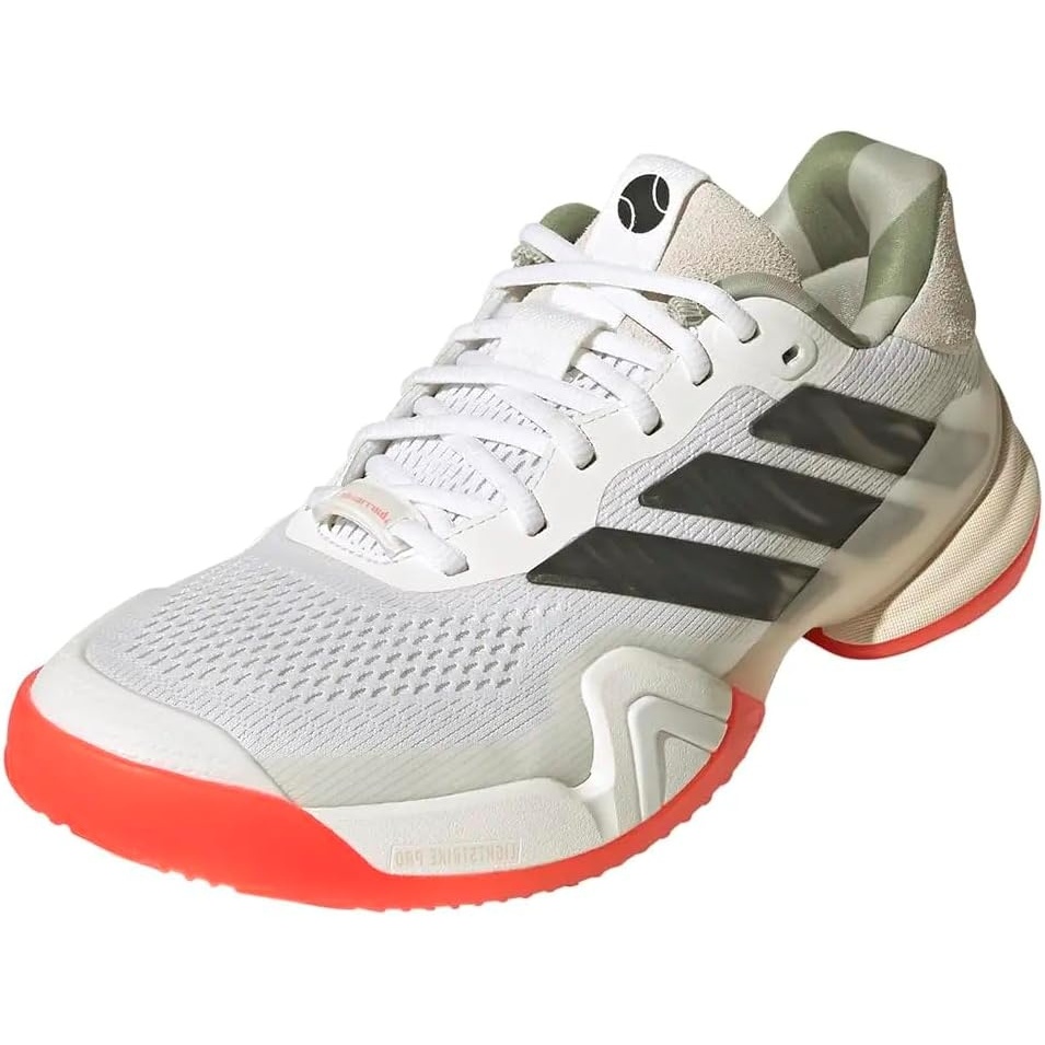 image:imageadidas Mens Barricade 14 Tennis Sneakers Shoes Black OrangeWhiteCarbonWonder White