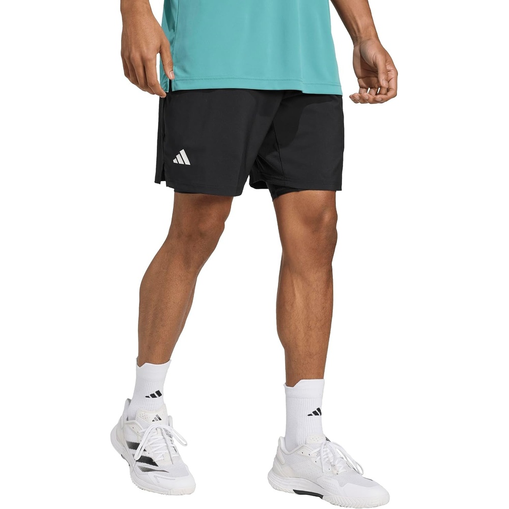 image:imageadidas Mens Club Climacool 2In1 Shorts Tennis Casual Bottoms Casual  WhiteBlack