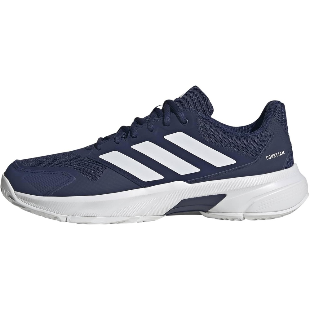 image:imageadidas Mens Courtjam Control 3 Tennis Sneakers Shoes WhiteDark BlueWhiteDark Blue