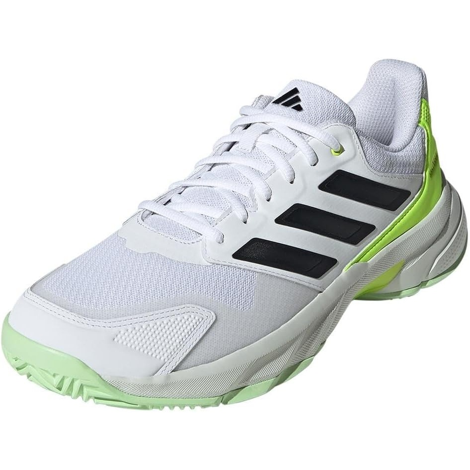image:imageadidas Mens Courtjam Control 3 Tennis Sneakers Shoes  WhiteWhiteBlackLucid Lemon