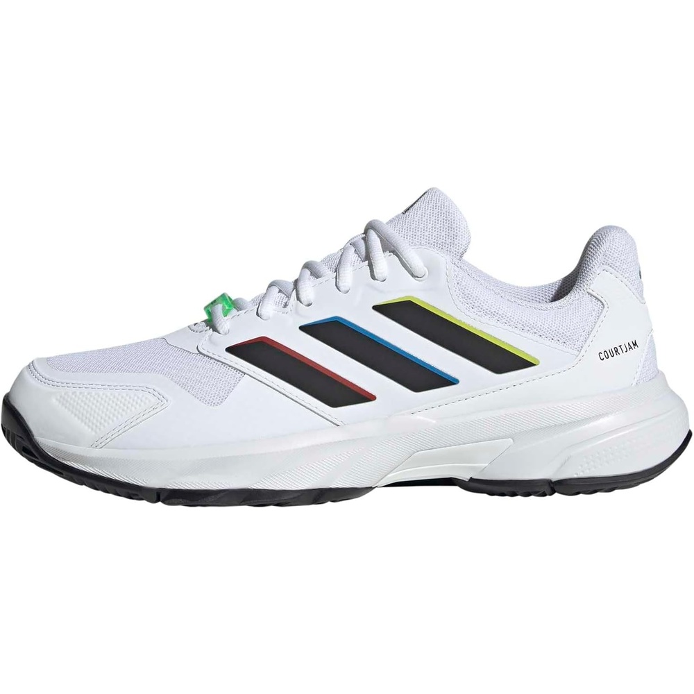 image:imageadidas Mens Courtjam Control 3 Tennis Sneakers Shoes WhiteWhiteBlackWhite