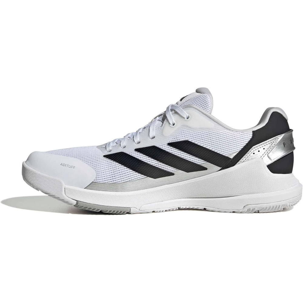 image:imageadidas Mens Crazyquick Padel Sneakers Shoes  WhiteWhiteBlackSilver Metallic