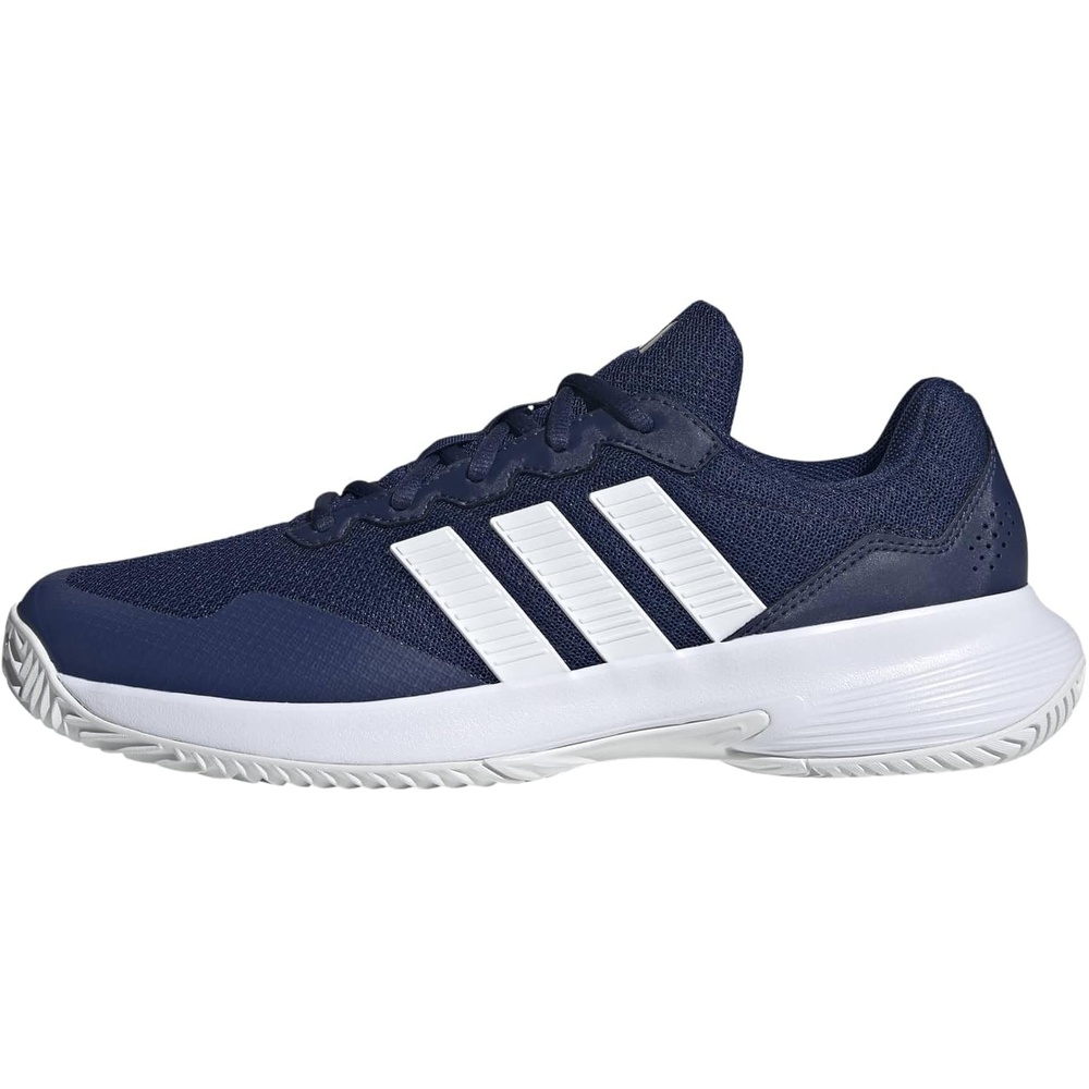 image:imageadidas Mens Gamecourt 2 Tennis ShoesDark BlueWhiteCyber Metallic