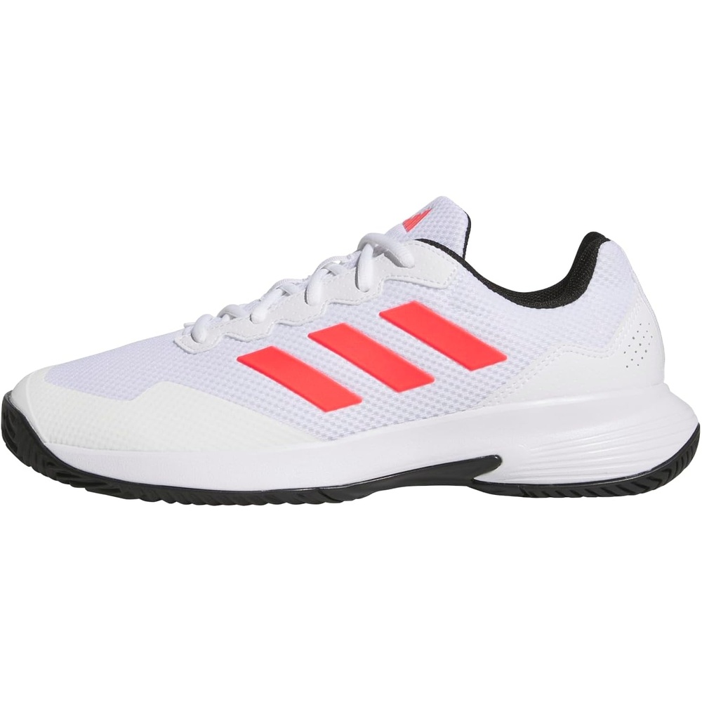 image:imageadidas Mens Gamecourt 2 Tennis ShoesWhiteLucid RedBlack