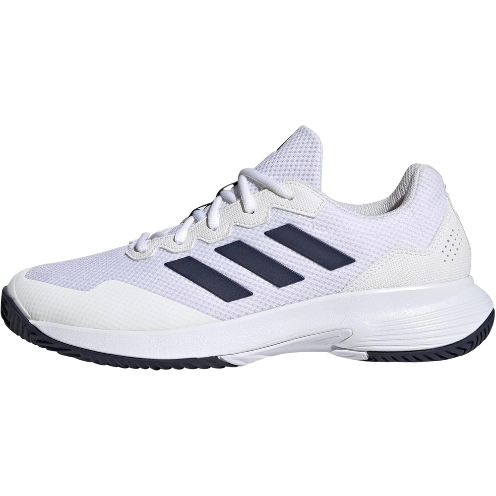 image:imageadidas Mens Gamecourt 2 Tennis ShoesWhiteTeam Navy BlueWhite