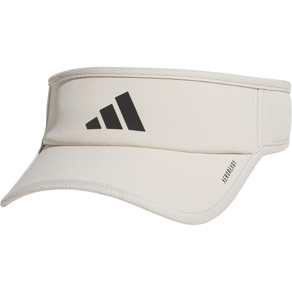 image:imageadidas Mens Superlite Visor OpenTop Design MoistureWicking Sweatband Adjustable Fit 3Stripes Side Detail DialIn Your Fit AllDay Sun ComfortWonder Alumina GreyBlack3