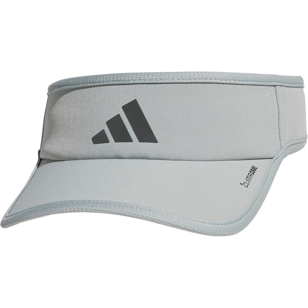 image:imageadidas Mens Superlite Visor OpenTop Design MoistureWicking Sweatband Adjustable Fit 3Stripes Side Detail DialIn Your Fit AllDay Sun ComfortWonder Sage GreenGrey Six3