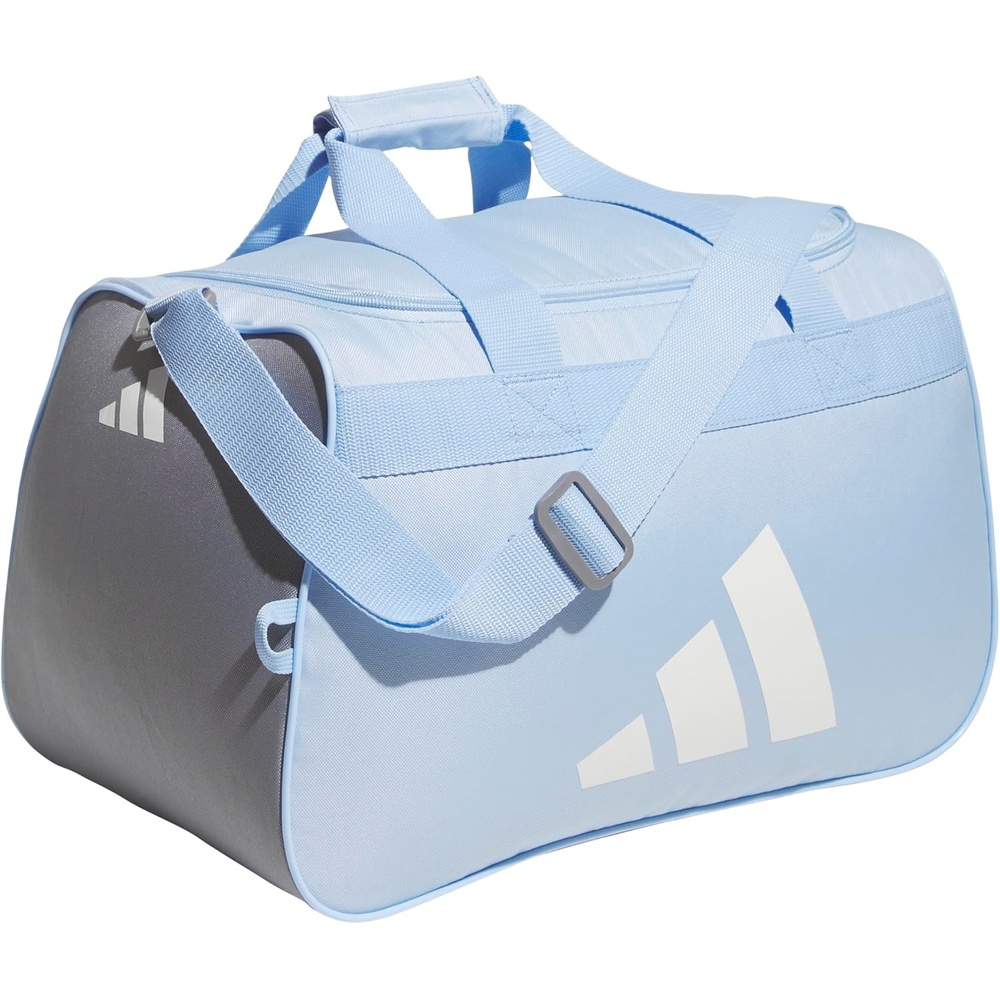 image:imageadidas Power Gym Bag Lightweight Small Duffel Blush PinkWhiteHalo Silver Grey OSFAGlow BlueWhiteGrey Three