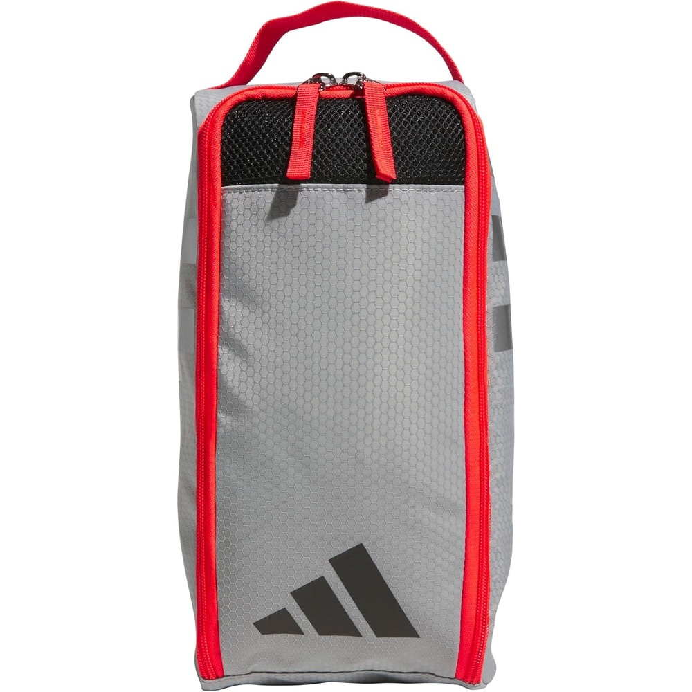 image:imageadidas Stadium 2 Team Shoe BagStone GreyLucid RedSilver MetallicWhite2
