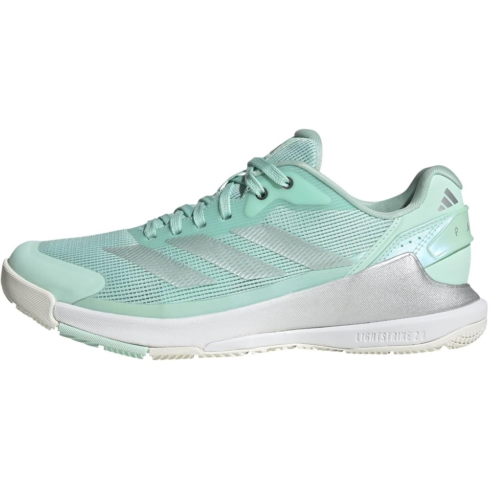 image:imageadidas Womens Crazyquick Lightstrike Padel Sneakers Shoes GreyClear MintSilver MetallicWhite