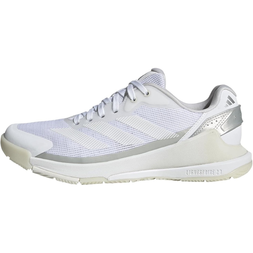 image:imageadidas Womens Crazyquick Lightstrike Padel Sneakers Shoes  GreyWhiteWhiteZero Metallic