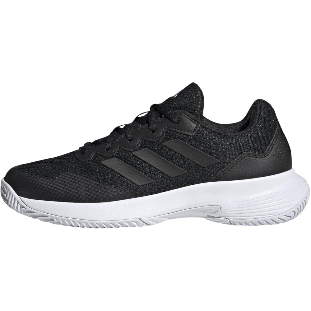 image:imageadidas Womens Gamecourt 2 Tennis ShoesCore BlackCore BlackSilver Metallic