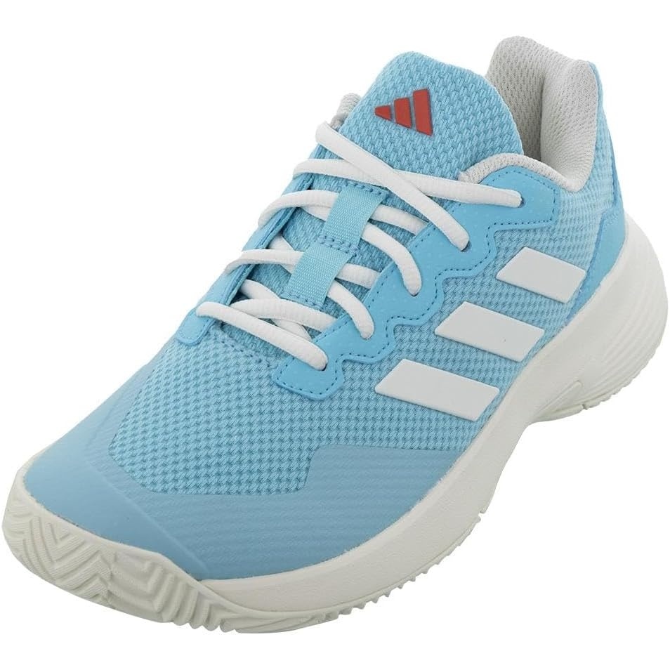 image:imageadidas Womens Gamecourt 2 Tennis ShoesLight AquaOff WhiteBright Red