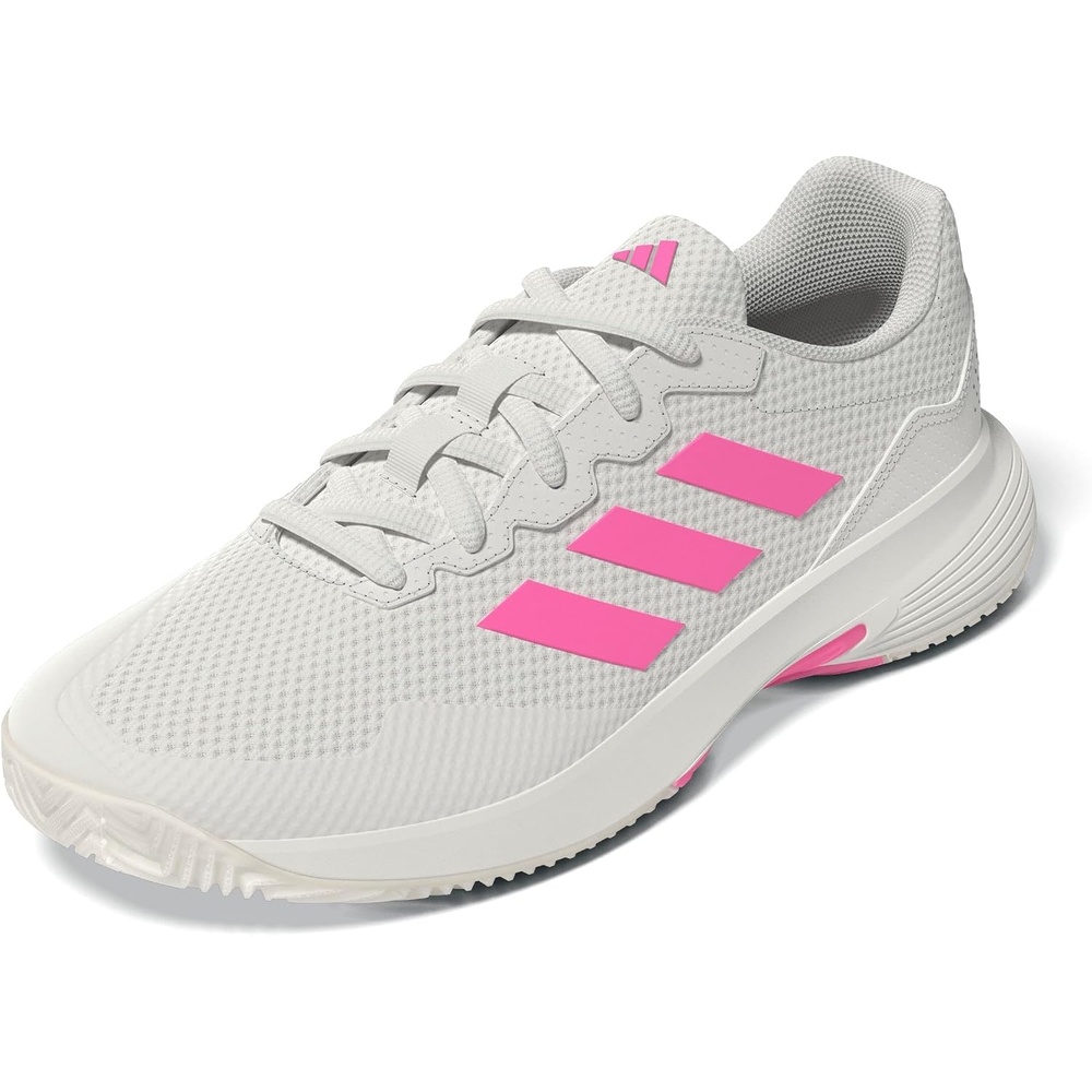 image:imageadidas Womens Gamecourt 2 Tennis ShoesWhiteLucid PinkBlack