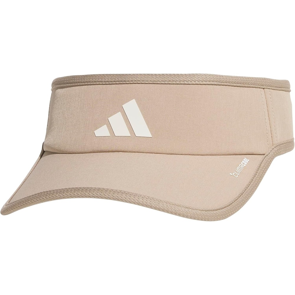 image:imageadidas Womens Superlite Visor OpenTop Design Adjustable Fit Perforated Build HookandLoop Closure AllDay Sun ComfortChalky BrownWhite3