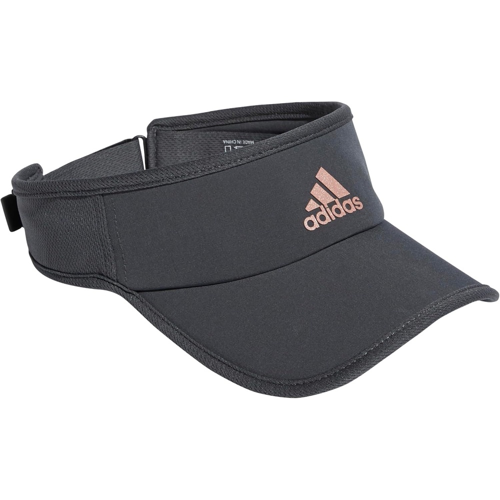 image:imageadidas Womens Superlite Visor OpenTop Design Adjustable Fit Perforated Build HookandLoop Closure AllDay Sun ComfortGrey SixRose Gold2
