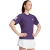 Adidas Womens Club Tennis Climacool 3-Stripes T-Shirt(Aurora Plum)