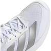 adidas Women’s Adizero Ubersonic 5 Tennis Shoes(White/Silver Metallic/White)
