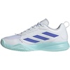 adidas Womens Avaflash Low Tennis Sneakers Shoes – White(White/Cobalt Blue/Semi Flash Aqua)