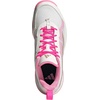 adidas Womens Avaflash Low Tennis Sneakers Shoes – White(White/Silver Metallic/Lucid Pink)