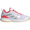 adidas Womens Avaflash Low Tennis Sneakers Shoes – White(White/Silver Metallic/Lucid Red)