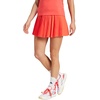adidas Women’s Club Tennis Climacool Pleated Skirt(Semi Lucid Red)