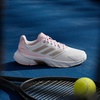 adidas Womens Courtjam Control 3 Tennis Sneakers Shoes – White | Tennis Shoes(White/Silver Metallic/Lucid Pink)