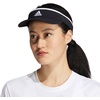 adidas Women’s Match 1 Visor | Snug Fit for Smaller Heads, Clip-On Open-Back Fit, Moisture-Wicking Sweatband, All-Day Comfort, For Tennis & Pickleball(Black/White)
