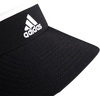 adidas Women’s Match 1 Visor | Snug Fit for Smaller Heads, Clip-On Open-Back Fit, Moisture-Wicking Sweatband, All-Day Comfort, For Tennis & Pickleball(Black/White)