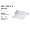 adidas Women’s Match 1 Visor | Snug Fit for Smaller Heads, Clip-On Open-Back Fit, Moisture-Wicking Sweatband, All-Day Comfort, For Tennis & Pickleball(White/White)