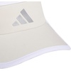 adidas Women’s Superlite Visor | Open-Top Design, Adjustable Fit, Perforated Build, Hook-and-Loop Closure, All-Day Sun Comfort(Alumina Beige/Silver Metallic/White/3)