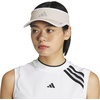 adidas Women’s Superlite Visor | Open-Top Design, Adjustable Fit, Perforated Build, Hook-and-Loop Closure, All-Day Sun Comfort(Alumina Beige/Silver Metallic/White/3)