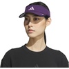 adidas Women’s Superlite Visor | Open-Top Design, Adjustable Fit, Perforated Build, Hook-and-Loop Closure, All-Day Sun Comfort(Aurora Plum Purple/Powder Plum Purple/3)
