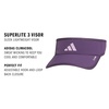adidas Women’s Superlite Visor | Open-Top Design, Adjustable Fit, Perforated Build, Hook-and-Loop Closure, All-Day Sun Comfort(Aurora Plum Purple/Powder Plum Purple/3)