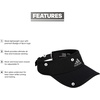 adidas Women’s Superlite Visor | Open-Top Design, Adjustable Fit, Perforated Build, Hook-and-Loop Closure, All-Day Sun Comfort(Black/Silver Reflective/3)
