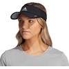 adidas Women’s Superlite Visor | Open-Top Design, Adjustable Fit, Perforated Build, Hook-and-Loop Closure, All-Day Sun Comfort(Black/Silver Reflective/3)