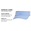 adidas Women’s Superlite Visor | Open-Top Design, Adjustable Fit, Perforated Build, Hook-and-Loop Closure, All-Day Sun Comfort(Blue Fusion/3)