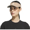 adidas Women’s Superlite Visor | Open-Top Design, Adjustable Fit, Perforated Build, Hook-and-Loop Closure, All-Day Sun Comfort(Chalky Brown/White/3)