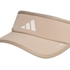 adidas Women’s Superlite Visor | Open-Top Design, Adjustable Fit, Perforated Build, Hook-and-Loop Closure, All-Day Sun Comfort(Chalky Brown/White/3)