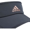 adidas Women’s Superlite Visor | Open-Top Design, Adjustable Fit, Perforated Build, Hook-and-Loop Closure, All-Day Sun Comfort(Grey Six/Rose Gold/2)