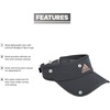 adidas Women’s Superlite Visor | Open-Top Design, Adjustable Fit, Perforated Build, Hook-and-Loop Closure, All-Day Sun Comfort(Grey Six/Rose Gold/2)