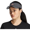 adidas Women’s Superlite Visor | Open-Top Design, Adjustable Fit, Perforated Build, Hook-and-Loop Closure, All-Day Sun Comfort(Grey Six/Rose Gold/2)