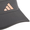 adidas Women’s Superlite Visor | Open-Top Design, Adjustable Fit, Perforated Build, Hook-and-Loop Closure, All-Day Sun Comfort(Grey Six/Rose Gold/3)