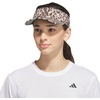 adidas Women’s Superlite Visor | Open-Top Design, Adjustable Fit, Perforated Build, Hook-and-Loop Closure, All-Day Sun Comfort(Leopard Crystal Linen-dark Brown/Dark Brown/3)