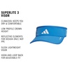 adidas Women’s Superlite Visor | Open-Top Design, Adjustable Fit, Perforated Build, Hook-and-Loop Closure, All-Day Sun Comfort(Ray Blue/White/3)