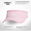 adidas Women’s Superlite Visor | Open-Top Design, Adjustable Fit, Perforated Build, Hook-and-Loop Closure, All-Day Sun Comfort(True Pink/White/3)