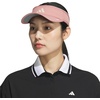 adidas Women’s Superlite Visor | Open-Top Design, Adjustable Fit, Perforated Build, Hook-and-Loop Closure, All-Day Sun Comfort(Warm Clay Pink/Wonder Alumina Grey/3)